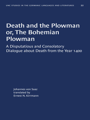 cover image of Death and the Plowman or, the Bohemian Plowman
